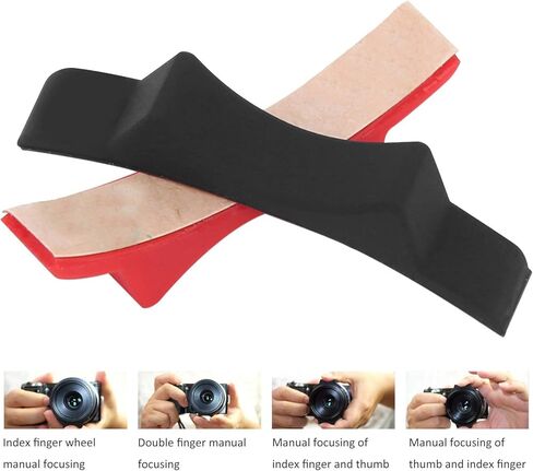 Lens Focusing Wrench Silicone Universal Manual Lens Tool Camera Accessories Durable Soft Grip for DSLR Mirrorless Cameras Red Black Wide Narrow (Narrow) in Saudi Arabia