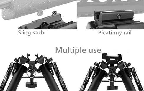 Picatinny السكك الحديدية Bipod 6-9 بوصات قابل للتعديل - Bipod بندقية خفيفة الوزن للصيد والرماية والمغامرات في الهواء الطلق. in Kuwait