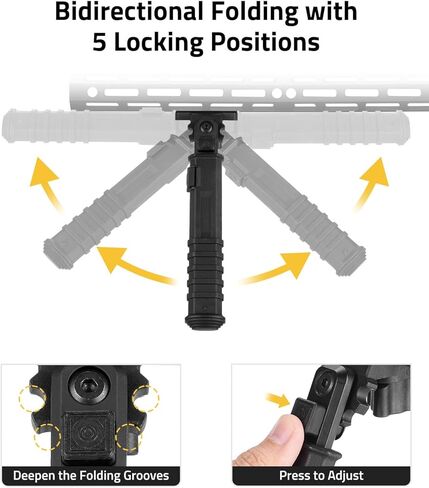 CVLIFE Bipods for Rifles M-Rail Rifle Bipod Quick Release Bipod Foldable Leg Height Adjustable Stable for Hunting and Shooting in Saudi Arabia