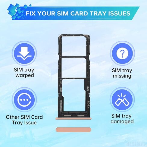 Sim Card Tray Replacement for Samsung Galaxy A23 (Single SIM Version) Peach Card Tray Slot Holder Bracket Adapter with Needle Ejector for A23 SM-A235F in Saudi Arabia