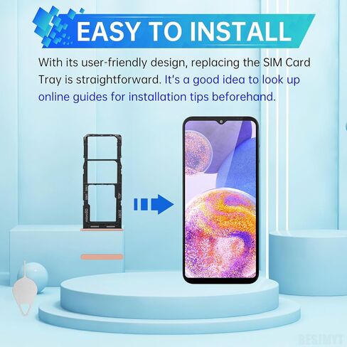 Sim Card Tray Replacement for Samsung Galaxy A23 (Single SIM Version) Peach Card Tray Slot Holder Bracket Adapter with Needle Ejector for A23 SM-A235F in Saudi Arabia