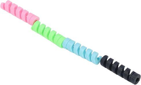 Haofy Silicone Cable Protectors Strain Relief - Spiral Cord Protectors ToolFree Installation for Phone Charger USB C Cables 80 Pcs 20 Packs with 4 Colors for Dorm Office in Saudi Arabia