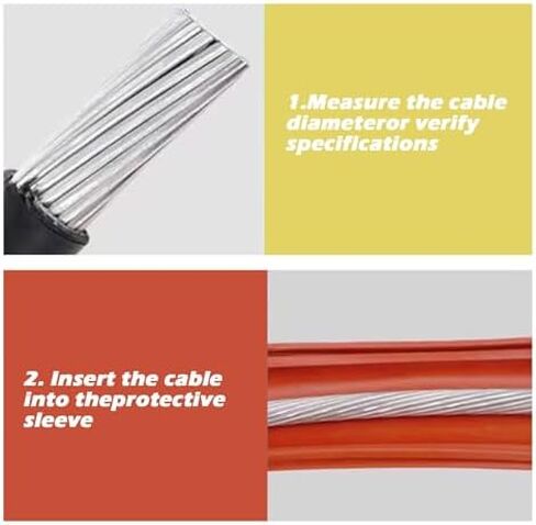 Outdoor High Voltage Cable Protector, Insulated Sile Cord Safety Sleeve for 10kV, 35kV, 110kV Overhead Power Lines (Black, ID 32mm/1.26in) in Saudi Arabia