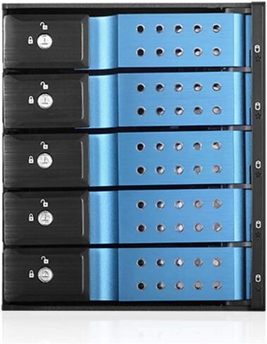 ISTAR BPN-DE350HD-BLUE Trayless 3X 5.25 to 5X 3.5 12Gb/s HDD Hot-swap Rack in Saudi Arabia