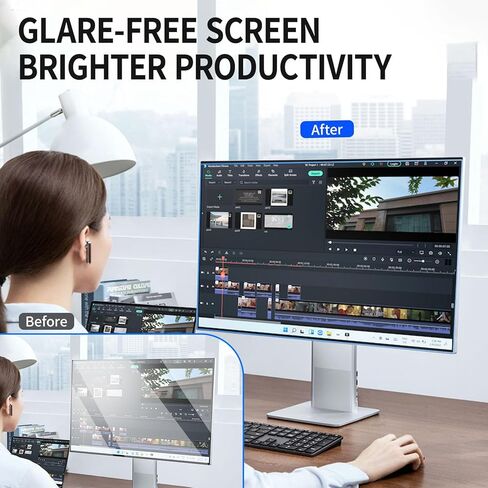 2 Pack Magnetic Blue Light Blocking Screen Protector for 24 Inch Frameless Computer Monitor,9H Hardness Acrylic Anti-Glare Anti-UV Eye Protection Blue light Screen Protector in Saudi Arabia