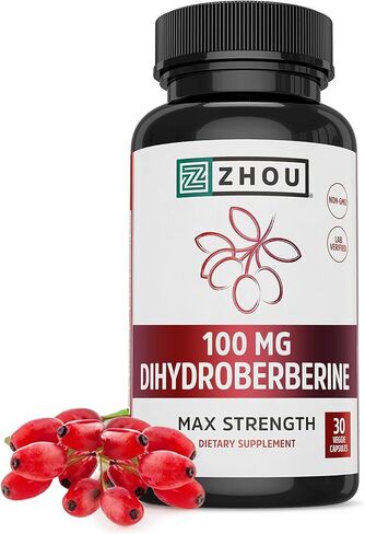 Zhou Nutrition Berberine Supplement 1000mg with Oregon Grape, Support Fat Metabolism, Hormonal Balance, Heart Health, Cholesterol, Vegan, Gluten-Free, 30 Servings in Saudi Arabia