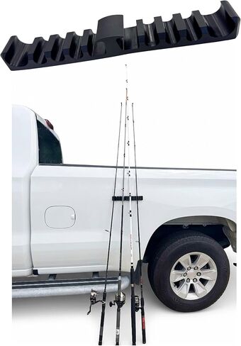 Magnetic Fishing Rod Holder for Car & Truck – Stop Scratches & Tangles | Strong Magnet, Paint-Safe, No Drill | Portable Rod Rack for Rigging & Setup (Stationary Use Only) | Veteran Owned in Saudi Arabia