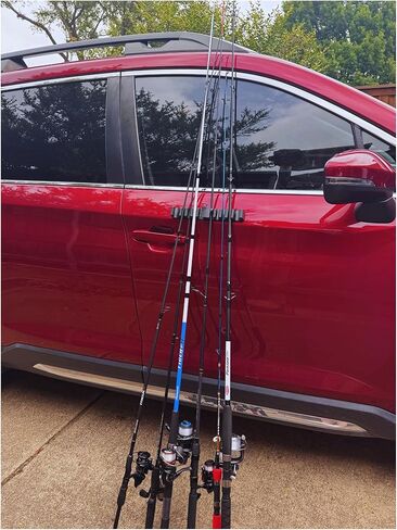 Magnetic Fishing Rod Holder for Car & Truck – Stop Scratches & Tangles | Strong Magnet, Paint-Safe, No Drill | Portable Rod Rack for Rigging & Setup (Stationary Use Only) | Veteran Owned in Saudi Arabia