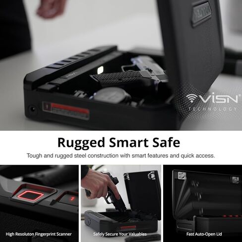 VAULTEK 10 Series Sub-Compact الوصول السريع الآمن البيومتري مع تنبيهات ViSN المباشرة، البناء القوي، الفتح التلقائي، وحماية ضد السرقة in Kuwait