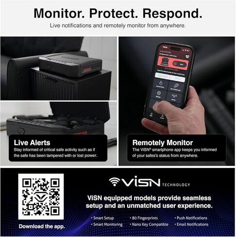 VAULTEK 10 Series Sub-Compact الوصول السريع الآمن البيومتري مع تنبيهات ViSN المباشرة، البناء القوي، الفتح التلقائي، وحماية ضد السرقة in Kuwait