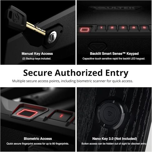 VAULTEK 10 Series Sub-Compact الوصول السريع الآمن البيومتري مع تنبيهات ViSN المباشرة، البناء القوي، الفتح التلقائي، وحماية ضد السرقة in Kuwait