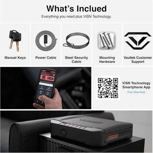 VAULTEK 10 Series Sub-Compact الوصول السريع الآمن البيومتري مع تنبيهات ViSN المباشرة، البناء القوي، الفتح التلقائي، وحماية ضد السرقة in Kuwait