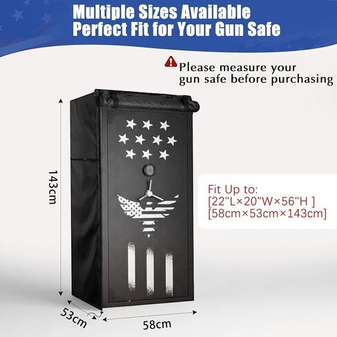 Dustproof Gun Safe Cover, Dustproof Waterproof Cover for 22"W×20"D×56"H Tall Cabinet for Winchester 20-Gun, Fits Browning Sporter SP20, Fits Stack-On 18-22 Gun in Kuwait