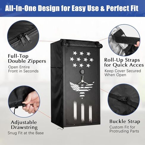 Dustproof Gun Safe Cover, Dustproof Waterproof Cover for 22"W×20"D×56"H Tall Cabinet for Winchester 20-Gun, Fits Browning Sporter SP20, Fits Stack-On 18-22 Gun in Kuwait