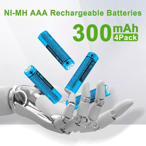 بطارية 300 مللي أمبير BK-30AAABU AAA قابلة لإعادة الشحن 1.2 فولت لهاتف باناسونيك اللاسلكي Ni-MH استبدال بطاريات AAA لأجهزة التحكم عن بعد والإلكترونيات، 4 عبوات in Kuwait