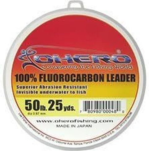 Ohero 100% Fluorocarbon Leader 50 Lb 25 Yards Spool in Saudi Arabia