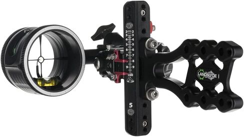 Axcel - LANDSLYDE Plus Slider Sight - غير مبلل - نطاق w/AV-31 - دبوس فردي - موصل w/T، غطاء مقاومة متغيرة، مؤشر عزم الدوران، شعر متقاطع - .019 ألياف خضراء - أسود in Kuwait