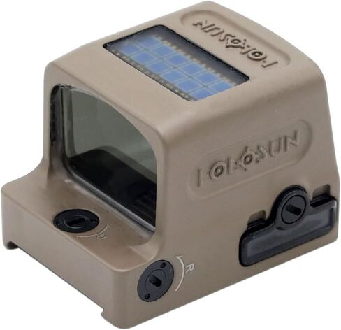 HOLOSUN Green Multi-Reticle Reflex Sight, Titanium Enclosed, FDE, Solar Failsafe, Shake Awake, 12 Brightness Settings (HE509T-GR-X2-FDE) in Saudi Arabia