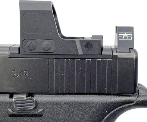TSA® Micro Reflex Sight 3 MOA Green Dot - RMSc/K Footprint، Shake Awake، علبة البطارية الجانبية، لوحة المحول متضمنة in Kuwait