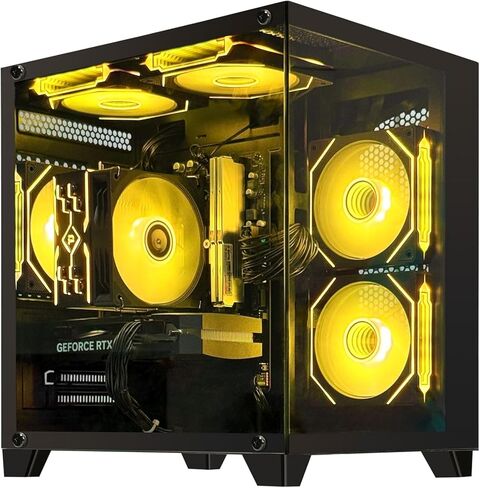 كمبيوتر مكتبي للألعاب AEXPXO مُصمم مسبقًا، AMD Ryzen 7 5700X، RTX 5060 8GB GDDR7، 16GB DDR4 3200MHz، 1TB NVMe SSD، ARGB Cooler، WiFi، 550W Bronze PSU، كمبيوتر ألعاب لبث الألعاب وإنشاء المحتوى in Saudi Arabia