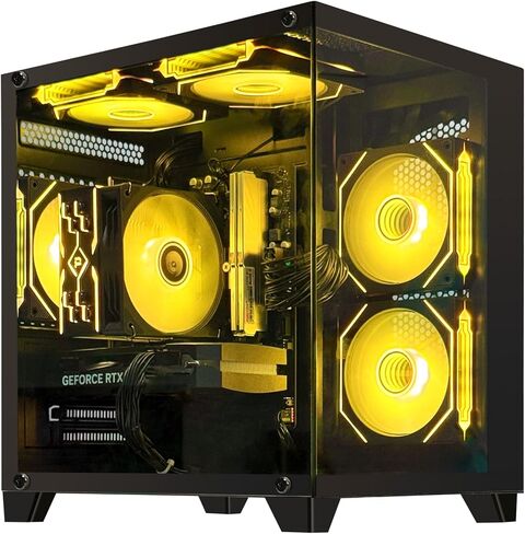 AEXPXO Prebuilt Gaming PC Desktop, AMD Ryzen 7 5700X, RTX 5060 8GB GDDR7, 16GB DDR4 3200MHz, 1TB NVMe SSD, ARGB Cooler, WiFi, 550W Bronze PSU, Gaming Computer for Gaming Streaming & Content Creation in Saudi Arabia
