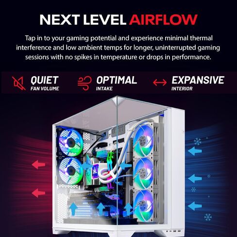 Skytech Gaming O11 Vision Gaming PC، AMD Ryzen 7 9700X 3.8 جيجا هرتز، AMD RX 9070XT 16 جيجا بايت VRAM، 1 تيرابايت Gen4 NVMe SSD، 32 جيجا بايت DDR5 RAM 6000، 850 واط Gold ATX 3 PSU، 360 ARGB AIO، WI-FI 5، Windows 11، سطح المكتب in Saudi Arabia