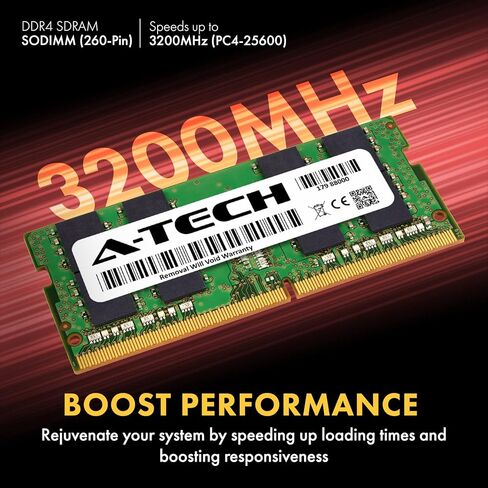 A-Tech 32GB RAM Replacement for HP M09713-001 | DDR4 3200MHz PC4-25600 SODIMM 2Rx8 1.2V 260-Pin Non-ECC Laptop Memory Module (M09713-001-ATC) in Saudi Arabia