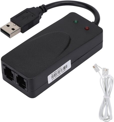 Dioche 56K Dial UFax Modem Dual Port USB2.0 56K External Modem Driver for 10/8/7/ - Plug and Play, High-Speed DataFax, Automatic SendingReceiving in Saudi Arabia
