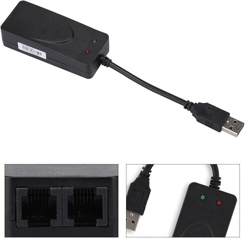 Dioche 56K Dial UFax Modem Dual Port USB2.0 56K External Modem Driver for 10/8/7/ - Plug and Play, High-Speed DataFax, Automatic SendingReceiving in Saudi Arabia