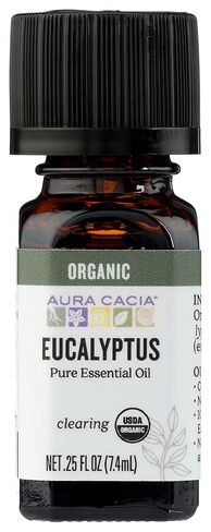 Aura Cacia Certified Organic Pure Eucalyptus Essential Oil | 0.25 fl. oz. | Eucalyptus Radiata in Saudi Arabia