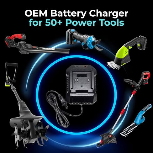 LAZYBOI OEM 21V Fast Li-Ion Battery Charger for Cordless Leaf Blower, Multi-Protection Safety System, Replacement by Milestock in Saudi Arabia