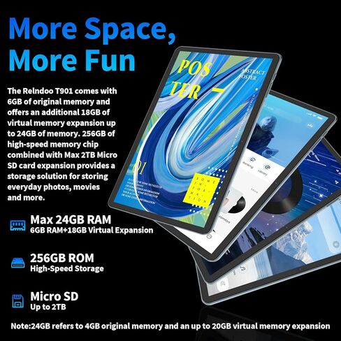 جهاز لوحي Android 15 مقاس 10 بوصة، 2026 مع لوحة مفاتيح، 24 جيجابايت + 256 جيجابايت + 2 تيرابايت، أجهزة لوحية 2 في 1 مع 8 النواة، 5G WiFi، 8000 مللي أمبير، BT5.0، GMS، GPS، Gemini AI، أجهزة لوحية مع ماوس، حافظة، قلم (أسود) in Kuwait