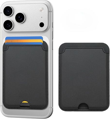 Magnetic Wallet 1pcs, 5-Card Holder With RFID Blocking, Magnetic Sticker Included, Slim Magntic Wallet for iPhone 17/16/15/14/13/12 Series and Selected Samsung Devices, Not for 13/12 Mini, Black in Saudi Arabia