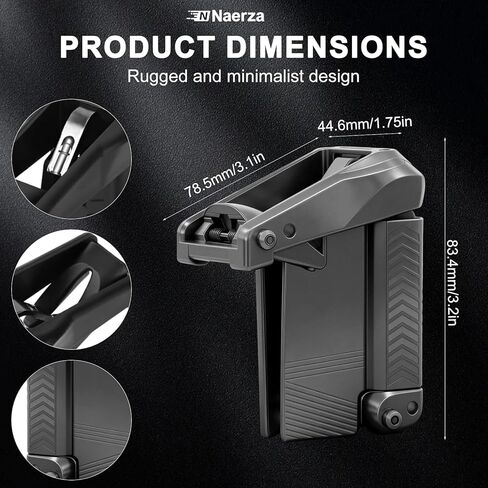 محمل سرعة 9 مم، محمل سرعة المجلة العالمية | يناسب 9 مم، .45 ACP، .40 S&W، 10 مم، .357، .380 ACP، 1911 حافظة إبهام خالية من الألم، ملحق مسدس بوليمر متين in Kuwait