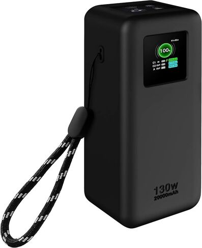 Geiomoo Soft Silicone Case for UGREEN Nexode Power Bank 20000mAh 130W Flexible Scratch Resistant Cover (Black) in Saudi Arabia