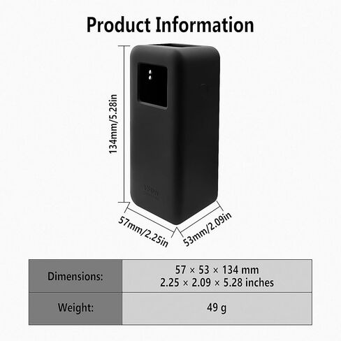 Geiomoo Soft Silicone Case for UGREEN Nexode Power Bank 20000mAh 130W Flexible Scratch Resistant Cover (Black) in Saudi Arabia