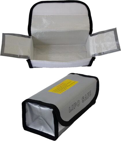 Battery Protect Bag 7x3 – Fireproof & Flame-Retardant Safety Gear for Home & Workshop – Fits 18650, PowerTool, PowerBank, Camera, Drone, RC, AirSoft | Lipo Guard | Winter Picks in Saudi Arabia