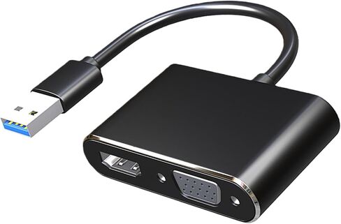 محول Mjaie USB3.0 إلى HDTV VGA للشاشات مع محول شاشة مزدوج بسرعة 5 جيجابت في الثانية ودقة 1080 بكسل للتوصيل والتشغيل in Kuwait