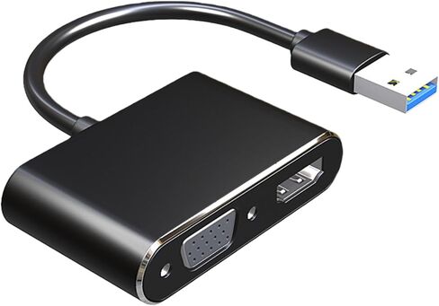 محول Mjaie USB3.0 إلى HDTV VGA للشاشات مع محول شاشة مزدوج بسرعة 5 جيجابت في الثانية ودقة 1080 بكسل للتوصيل والتشغيل in Kuwait