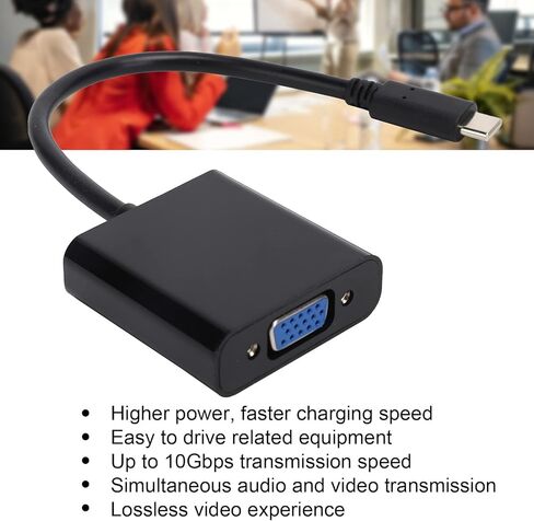 Type ? C to VGA Converter, USB 3.1 Type - C to VGA 15-pin Female 10Gbps Maximum Rate Converter Compatible with Laptop Computer in Saudi Arabia
