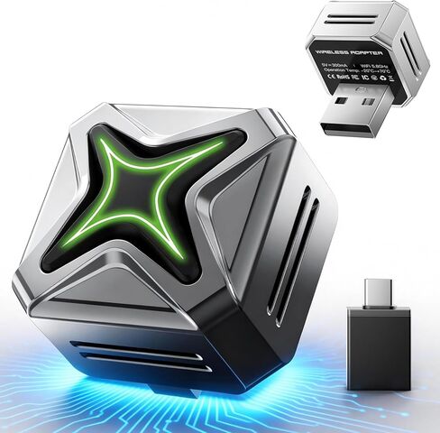 محول CarPlay اللاسلكي من ELRINA 2026 من الجيل الجديد مع زر التحكم، إعادة توصيل تلقائي سريع 5s، محول توصيل وتشغيل لاسلكي صغير للغاية لأجهزة iPhone وAndroid Auto، واي فاي ثابت 5.8 جيجا هرتز، بلوتوث 5.4 in Saudi Arabia