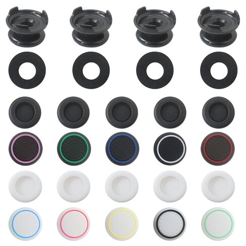 vozpfui Complete Thumbstick Customization Set with 20 Rubber Caps, 4 High Sticks, 4 Aim-Assist Rings for Xbox One Elite and for Xbox Series X|S - Mixed Color B in Saudi Arabia