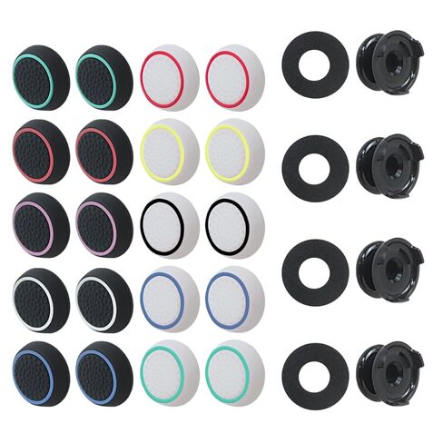 vozpfui Enhanced Gaming Grip Kit: 20 Thumbstick Caps, 4 High-Rise Extenders, 4 Precision Control Rings for Xbox One X and for Xbox Series X Controllers - Mixed Color B in Saudi Arabia