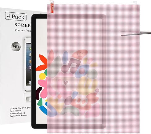 4 Pack Cut to Fit Screen Protector 295x210mm, Universal Trimmable Display Protective Transparent Soft Film, PET Customizable Cuttable Screen Protector for Phone Tablet GPS Watch Game Console in Saudi Arabia