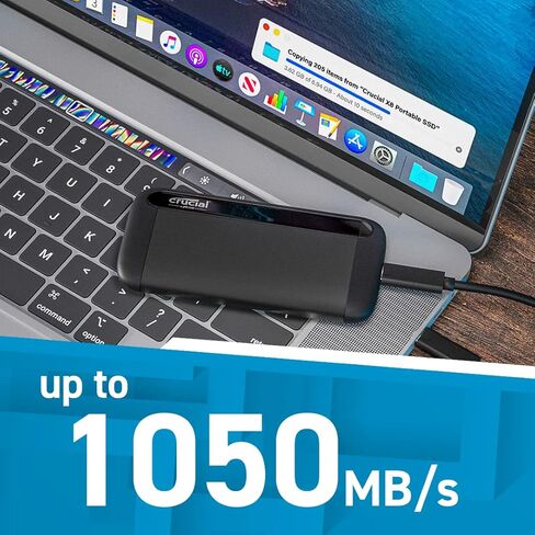Crucial X8 4TB Portable SSD - Up to 1050MB/s - PC and Mac - USB 3.2 External Solid State Drive - CT4000X8SSD9 in Saudi Arabia