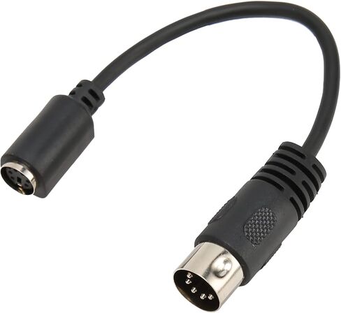 Banapoy DIN 5 Pin Male إلى Mini DIN 6 Pin Female، سلك كابل محول محول لوحة المفاتيح، سلك ماوس لوحة المفاتيح لجهاز PS2، 5.9 بوصة in Kuwait