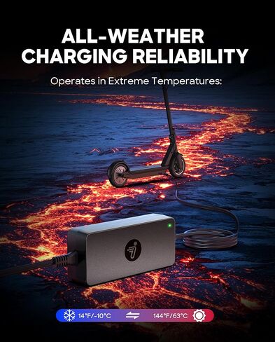 Original 42V 1.7A Replacement Battery Charger for Segway Ninebot, Compatible with G30LP ES1 ES2 ES3 ES4 F2 Plus F2 Pro E2 Pro F30 F40 E22 E25 D38 - Universal Power Adapter for Xiaomi M365 Bird Lime in Saudi Arabia