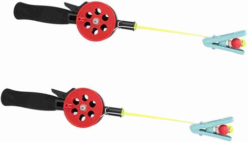 SUNGOOYUE Mini Ice Fishing Rod, Random Color Nylon Line 2pcs Fishing Rod, Ice Pole with Shrimp Clamp Accessories for Children in Saudi Arabia