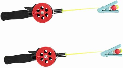 SUNGOOYUE Mini Ice Fishing Rod, Random Color Nylon Line 2pcs Fishing Rod, Ice Pole with Shrimp Clamp Accessories for Children in Saudi Arabia