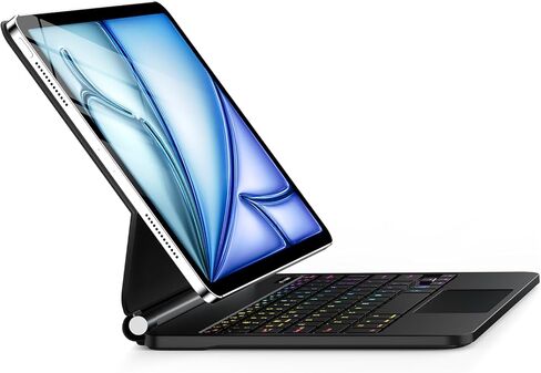 حافظة لوحة مفاتيح لجهاز iPad Air 13 بوصة (M4/2026 /M3 2025/M2، 2024)، iPad Pro 12.9 بوصة (3/4/5/6th Gen)، مغناطيسي على الطراز السحري - حامل ناتئ عائم - حافظة لوحة مفاتيح بإضاءة خلفية مع لوحة تتبع متعددة اللمس in Kuwait